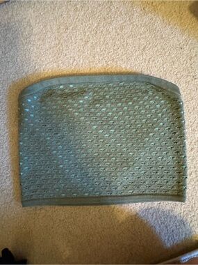 aerie Openwork Tube Top in Sage Green